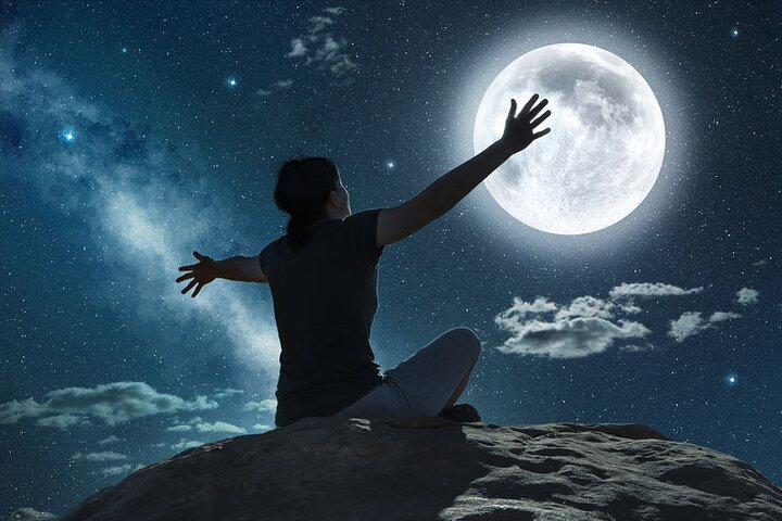 Bask in the beauty and peace of the full moon.